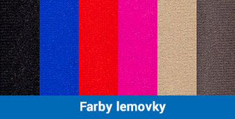 Rôzne farby lemovky na velúrový koberec